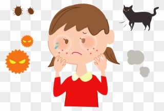 Allergie Little Girl Clipart - Allergy - Png Download