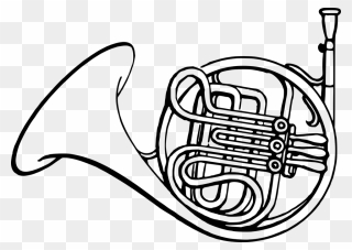 Draw A French Horn Clipart