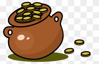 Pot With Gold Clipart - Png Download