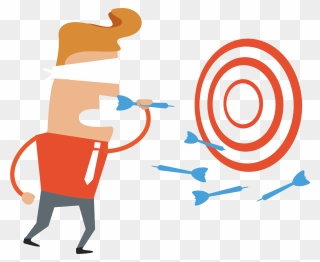 Target Market Failure Business Computer Icons Clip - Blindfolded Darts - Png Download