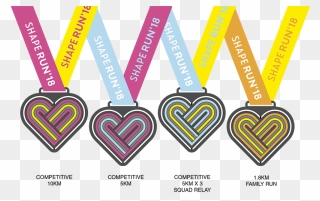 14 Medals Clipart Race Medal Free Clip Art Stock Illustrations - Shape Run 2018 - Png Download
