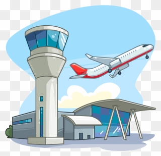 Clipart Airplane Tower - Airport Clipart Transparent - Png Download