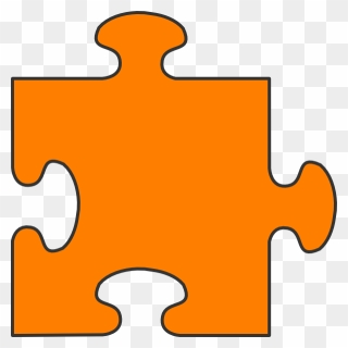 Jigsaw Puzzle Clip Art - Orange Puzzle Piece Clipart - Png Download