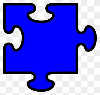 Blue Jigsaw Clip Art At Clker - Jigsaw Blue - Png Download