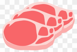 Pork Meat Food Clipart - 肉 イラスト フリー - Png Download