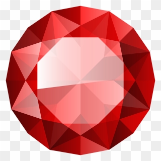 Clipart Rock Diamond - Round Red Diamond Png Transparent Png