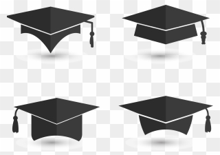 Graduation Ceremony Square Academic Cap Euclidean Vector - Transparent Background Vector Graduation Hat Clipart