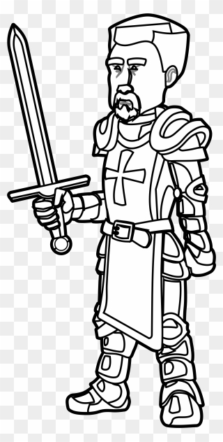 Knight - Shield - Clipart - Knights Clipart Black And White - Png Download