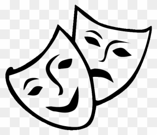 Drama Mask Theatre Transparent - Theatre Sad And Happy Face Clipart