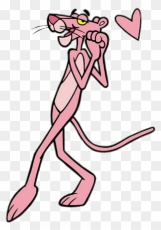 Pink Panther In Love - Pink Panther Stickers For Whatsapp Clipart