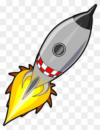 Cartoon Rocket Clipart - Spaceship Rocket Ship Cartoon - Png Download