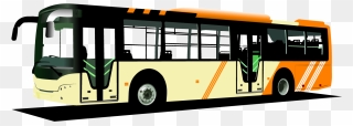 Clipart Bus Land Transport - Vector Of Transit Bus - Png Download