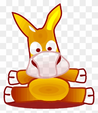 Icon, Orange, Donkey, Cute, Theme, Apps, Mule - Cartoon Donkey Logo Clipart