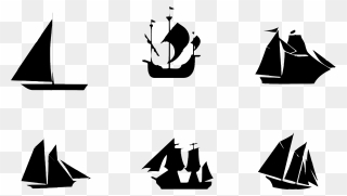 Silhouette Ship Clip Art - Silhouette Ships - Png Download