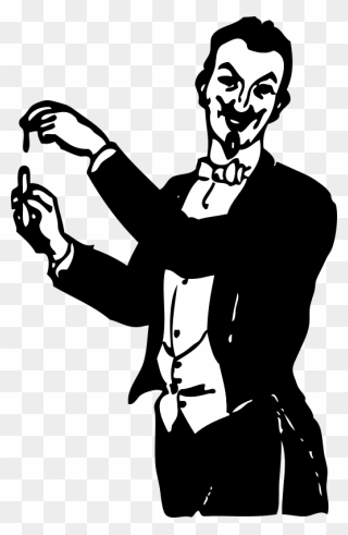 Magician Doing A Trick - Magician Cartoon Clipart