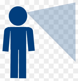 Man Sign Blue Looking Clip Art - Png Download