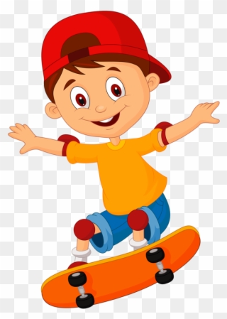 Skateboard Clipart 2 Guy - Skateboard Cartoon Png Transparent Png