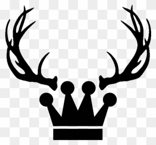 King Png Tumblr Clipart Free Library - Deer Antlers Clipart Black And White Transparent Png