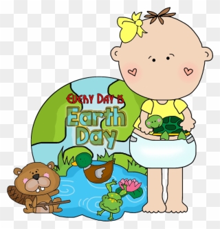 Baby Face Earth Day Clip Art Recycle Love The Earth - Clip Art - Png Download