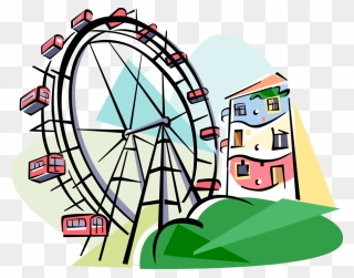 Ferris Wheel Clipart Transparent Background - Wiener Riesenrad Clipart - Png Download
