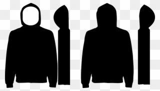 Collection Of Black High Quality Free - Black Hoodie Template Front Back And Side Clipart