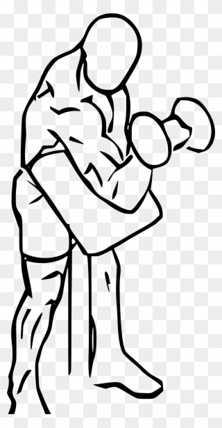 Preacher Drawing At Getdrawings - Compound Bicep Exercises Clipart