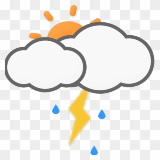 Partly Sunny W/ Thunder Storms - China Weather 7 Day Forecast Clipart