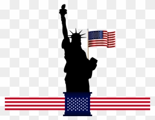 Of Liberty Clip Art - Silhouette Statue Of Liberty Clipart - Png Download