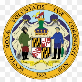 The Great Seal Of The State Of Maryland With Its Scandalous - Maryland State Seal Png Clipart