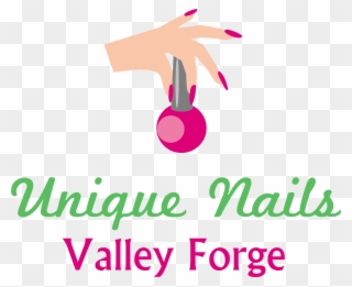 Unique Nails Of Valley - Nails Logo Pink Clipart
