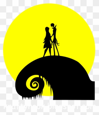Movies, Personal Use, Nightmarebeforechristmas Silhouette - Jack Skellington And Sally Silhouette Clipart