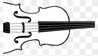 Violin Clipart Transparent Background - Musical Instrument Clipart Images Black And White - Png Download