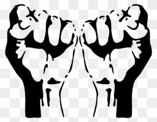 Two Fists Omfg Pawnch - Raised Fist Clipart