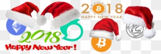 Happy New Year 2018 - Bitcoin - Alternativen Clipart