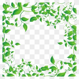 Mq Green Leaf Leaves Frame Frames Border Borders - Leaf Border Png Vector Clipart
