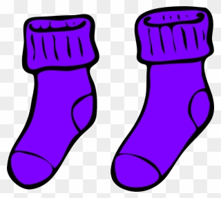 Banner Black And White Sock Clip Art At Clker Com Vector - Socks Clip Art - Png Download