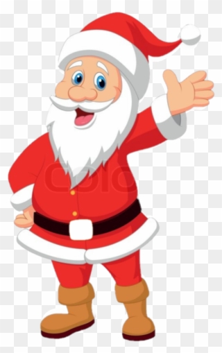 2018 - Severalpens - - Santa With A Gift Cartoon Clipart