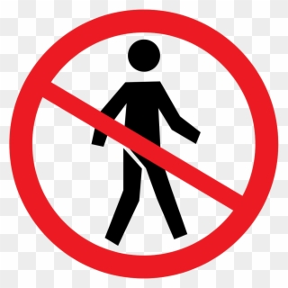 File - Pictogram Pedestrian - Svg - Traffic Signs No Entry Clipart