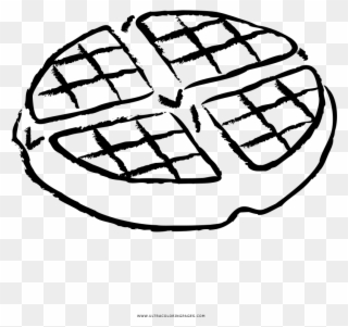Waffle Coloring Page - Belgian Waffle Black And White Clipart - Png Download
