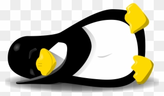 Zazzle Linux Tux Sleeping Grand Tote Bag Clipart