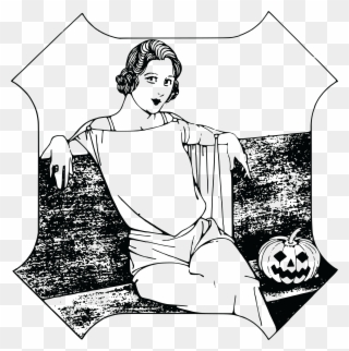Free Clipart Of A Halloween Lady - Happy Halloween Girl T-shirt Costume Gift Trick Or - Png Download