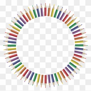 Free Clipart Of A Frame Of Colored Pencils - Wendy Wendy Four Coins - Png Download