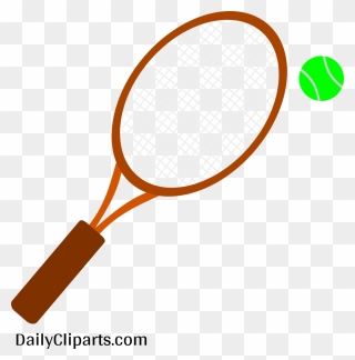 Free Tennis Racket With Ball Clipart Image - Tennis Racket - Png Download