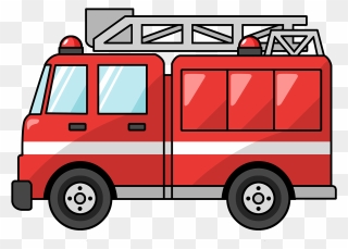 Fire Truck Clipart - Cartoon Fire Truck Png Transparent Png