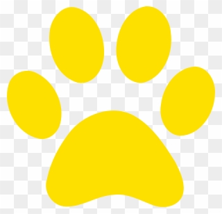 Yellow Paw Print Clip Art At Clipartimage - Yellow Paw Print - Png Download