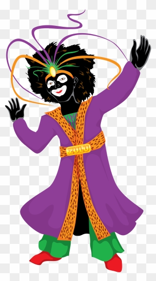 Mardi Gras King Celebrating - Mardi Gras Zuli Coloring Sheet Clipart