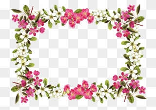 Flower Rose Clip Art - Rose Flower Border Clipart - Png Download