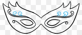 How To Draw Mardi Gras Mask - Masquerade Mask Drawing Easy Clipart