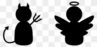 Angel And Devil Clipart - Png Download