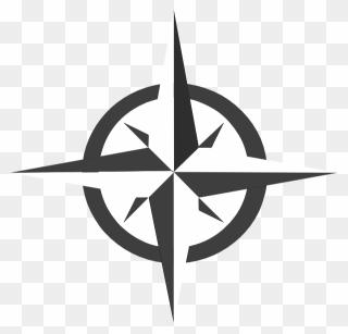 Nautical Star Symbol Clip Arts - Blank Compass Rose - Png Download